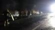 Camioneta Porter se incendió cerca del cruce del poblado de La Tirana y dejó un lesionado