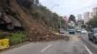 Valparaíso: deslizamiento de tierra interrumpe parcialmente el tránsito en avenida España