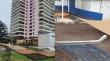 Fuertes vientos cusan caída de cercas perimetrales de edificio y sede de Defensa Civil en Iquique