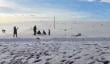 Nieve en ruta Calama-Ollagüe: loínos disfrutan de paseo invernal en pleno Desierto de Atacama