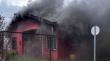 Incendio destruyó la techumbre de la sede social del sector La Paloma 3 de Puerto Montt
