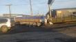 Rampla de camión cae a zanja tras maniobra en Parque Industrial San Ignacio de Puerto Varas