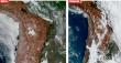 Imágenes satélitales registran caída de nieve en la Cordillera de la Costa en Antofagasta