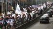 [VIDEO] En defensa de la educación: caminata de profesores hacia el Congreso avanza por Santos Ossa