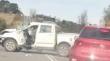 Cuatro personas lesionadas dejó colisión entre bus y camioneta en El Palomar