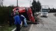 Conductor murió tras volcamiento de camión en la Ruta 5 de Ancud