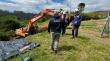 Se iniciaron los trabajos de contención en Villa El Mirador de Arauco tras grietas en el terreno