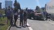 Choque entre camioneta y camión dejó tres lesionados en bypass de Castro