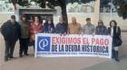 Profesores sanantoninos se manifiestan para exigir el pago de la deuda histórica