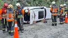 [FOTOS] Accidentes vehiculares en Puerto Montt y Calbuco dejan a cuatro lesionados