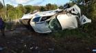 Adolescentes de 15 años volcaron en camioneta en Calbuco tras colisionar con otro auto