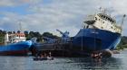 [FOTOS] Motonave escoró en la bahía Chincui de Puerto Montt
