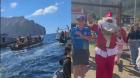 [VIDEO] Jóvenes de Juan Fernández fueron a buscar en botes al Viejito Pascuero: “¡Bienvenido!”