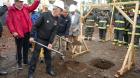 Colocaron la primera piedra del cuartel de bomberos del sector Cancura de Osorno