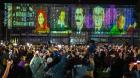[VIDEO] Más de 15 mil personas disfrutaron de un videomapping en el frontis de la Biblioteca central de la UdeC: la repartición cumple 100 años