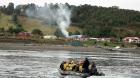 Habitantes de la isla Tenglo de Puerto Montt ensayaron evacuación marítima por incendio forestal