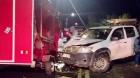 Colisión entre camioneta y carro remolque en ruta a Fresi movilizó a equipos de emergecia