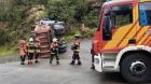 Volcamientos en Puerto Montt involucraron a un camión tolva y una camioneta