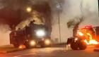Sujetos atacaron vehículo policial con bombas molotov en Temuco