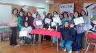 Quince vecinas de Chonchi finalizaron curso de elaboración de cosméticos naturales