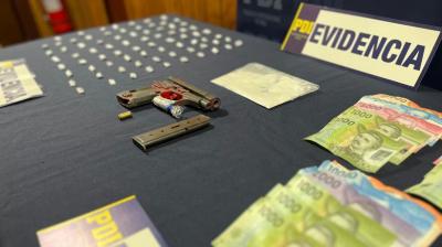 Operativo antidrogas en Coronel permitió la detención de dos hombres y la incautación de municiones