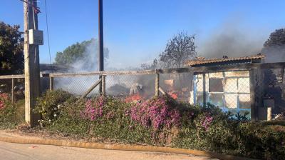 Una persona lesionada y dos viviendas afectadas deja incendio en San Pedro de Quillota