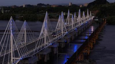 [VIDEO] Puente Ferroviario sobre el Biobío abre su segunda vía