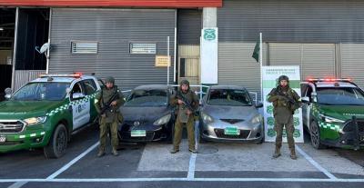 Baleo en el altiplano: Carabineros detiene a dos sujetos y  y recupera vehículos robados en sector Chungará
