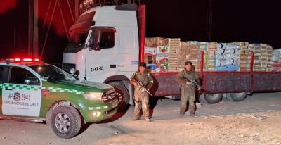 Contrabando: camión transportaba carga ilegal avaluada en $50 millones en zona fronteriza de Arica