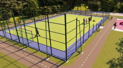 Hualaihué inició la construcción de la nueva multicancha en Villa Patagonia