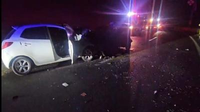 Colisión de vehículos deja conductor en riesgo vital en la Ruta 16: el otro chofer se dio a la fuga