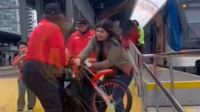 [VIDEO] EFE Sur explica video viral donde se ve a guardia quitando una bicicleta a una mujer en estación de Concepción