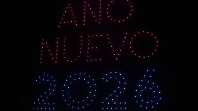[VIDEO] Con show de drones y música en vivo: así fue la fiesta de Año Nuevo en Limache