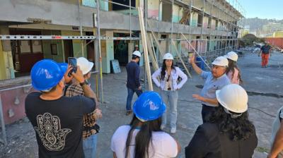 Concepción: Un 40% de avance registran las obras de conservación del Liceo Juan Martínez de Rozas