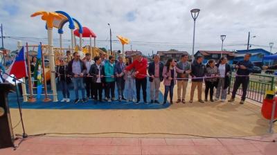 Autoridades inauguraron la plaza San Javier en Maullín