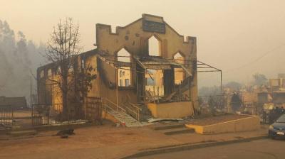El drama de Punta de Parra en Tomé: fuego arrasó con cerca del 80% del sector