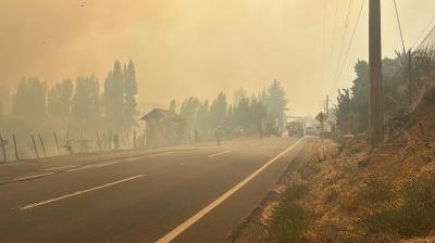 Concepción y Florida viven dura jornada por los incendios: se han emitido 11 alertas SAE para evacuar 15 sectores