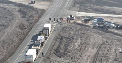 Huelga: Sigue bloqueo de ruta a mineras, pese a intervención de Gobierno y Carabineros