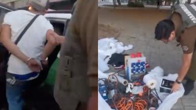 Detienen a sujeto que intentó robar herramientas desde pileta en restauración de Plaza Victoria