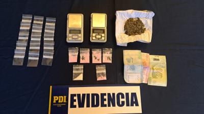 PDI detiene en Gorbea a dos personas por microtráfico de drogas y amenazas