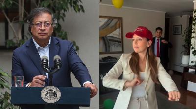 Gustavo Petro confundió a Camila Flores con congresista colombiana tras baile imitando a Donald Trump