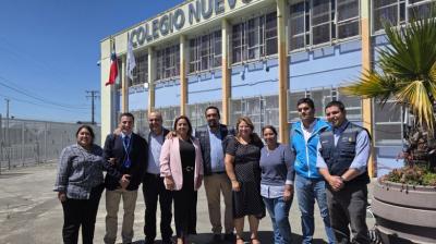 Ministro de Educación visita Colegio Nuevos Horizontes de San Pedro de la Paz y destaca medidas de seguridad implementadas