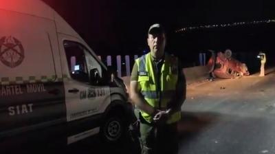 Conductor murió tras chocar contra cerro y volcar vehículo en el segundo acceso que une a Iquique con Alto Hospicio