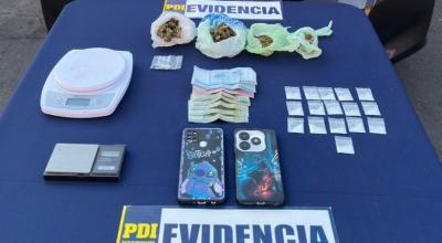 PDI detuvo a pareja por tráfico en pequeñas dosis en población Tacora de Arica