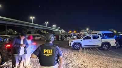 Control migratorio de PDI deja a ciudadanos extranjeros denunciados y una notificación de expulsión en San Felipe