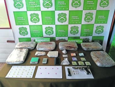 Detienen a adolescente de 16 años con más de 7 kilos de drogas en Lanco