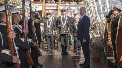 [FOTOS] Presidente Kast despidió a la dotación del Buque Escuela “Esmeralda” en Valparaíso