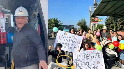 [VIDEO] “¡Misión cumplida!”: hombre se jubiló y así lo recibió su familia tras su último día de trabajo