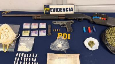 La Calera: caen tres detenidos con drogas y armas en operativo en Villa Los Lagos