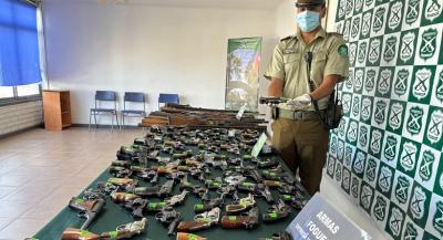 90 armas fueron recuperadas en Arica durante el 2025: Carabineros relanza campaña de entrega voluntaria y anónima